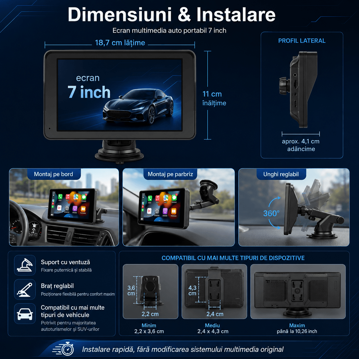Funcții Wireless CarPlay și Android Auto ALLDRIVE Smart 7