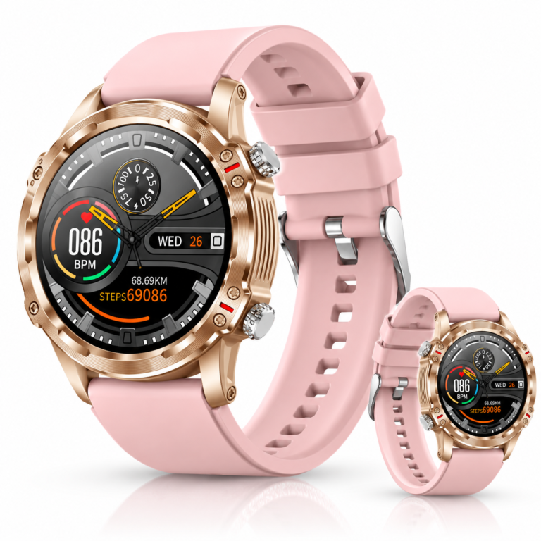Ceas Smartwatch CF89 Gold, Ecran 1.3" IPS, Apeluri BT