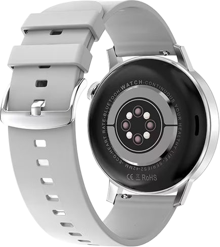 Ceas Smartwatch DT3 Mini Grey, 2 Curele, Argintiu - imagine 2