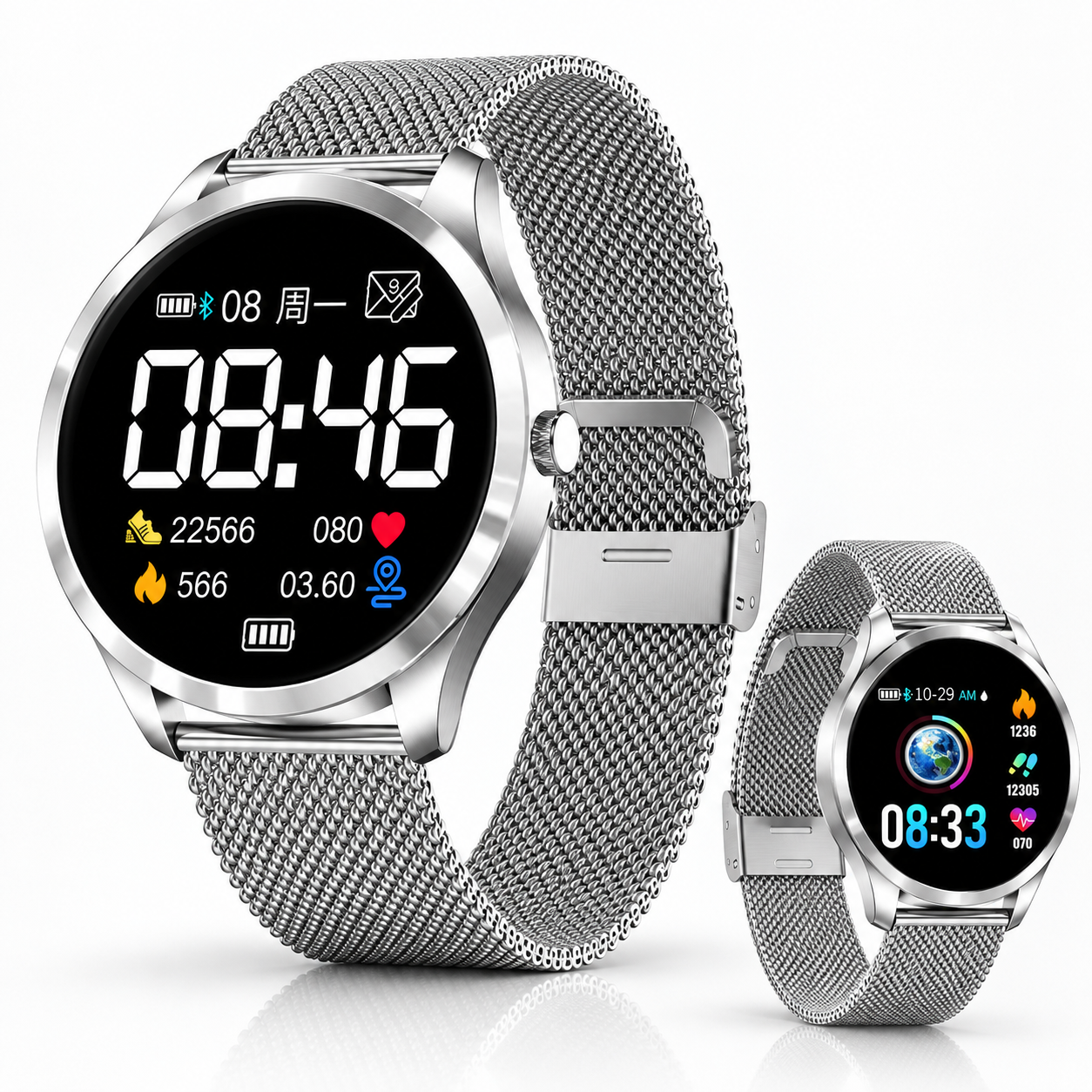 Smartwatch Q9L Silver Unisex 1.3" IPS, Sport & Lifestyle